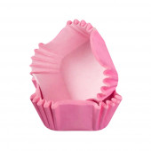 Капсулы для конфет розовые квадрат. 43*43 мм, h 24 мм, 45-55 шт. 2/20