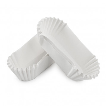 Капсулы овальные для эклеров БЕЛЫЕ (OV4-55) 28*78 мм 4/10, 100шт