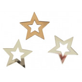 Миниатюра / Звезда 3,5см / акрил  зеркальный серебро