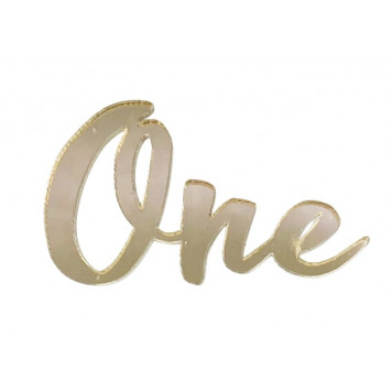 Топпер / One 3 / акрил золото