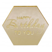 Бирка / HB to you / акрил  зеркальный золото