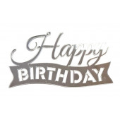 Бенто-топпер / С Днём рождения В7 / акрил  зеркальный серебро