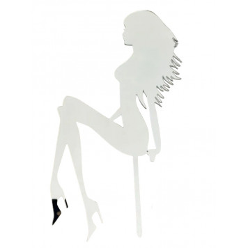 Топпер / Девушка2 / акрил  зеркальный серебро