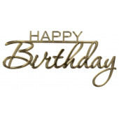 Бенто-топпер / Happy Birthday В8 / акрил золото