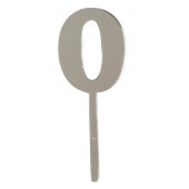 Топпер / Цифра малая "0" / акрил серебро