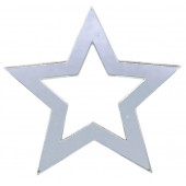 Миниатюра / Звезда 5см / акрил  зеркальный серебро