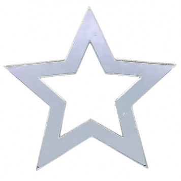 Миниатюра / Звезда 5см / акрил  зеркальный серебро
