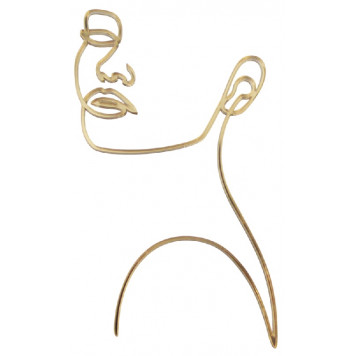 Бенто-топпер / Девушка силуэт1 / акрил  зеркальный золото