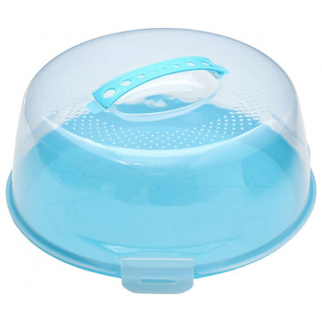 Тортовница с крышкой круглое 28 см цвета МИКС