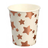 Стаканы бумажные "Звёзды", 6 шт, цвет розовое золото   7665923