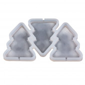 Форма силиконовая для леденцов "Елочки" 100*60, 3 ячейки