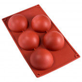 Форма силиконовая "Полусфера" 80 мм, 5 ячеек