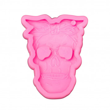 Молд силикон "Череп в бандане" 7,8х6,1 см
