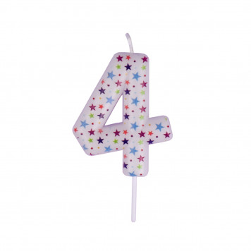 Свеча в торт  "4", 5,5 х 8 см