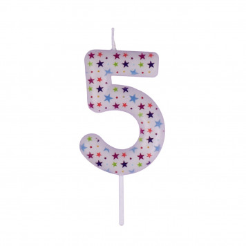 Свеча в торт  "5", 5,5 х 8 см