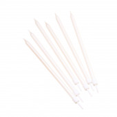 Свечи в торт «Ройс», 6 шт., высокие, 13 см, жемчужный металлик