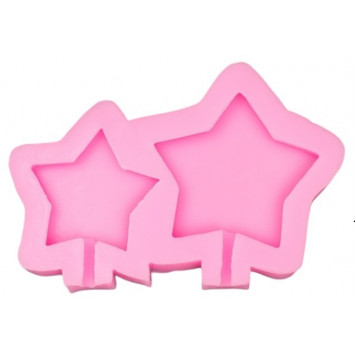 Молд силикон "Две звезды" 2 предмета 7,5х5х1 см