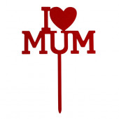 Топпер «Я люблю маму», цвет красный