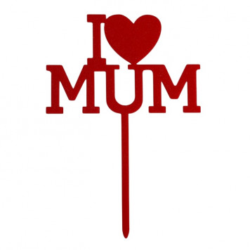 Топпер «Я люблю маму», цвет красный