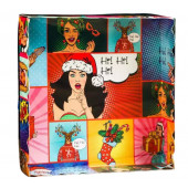 Коробочка для печенья "Pop-art НО!НО!НО!", 15 х 15 х 3 см