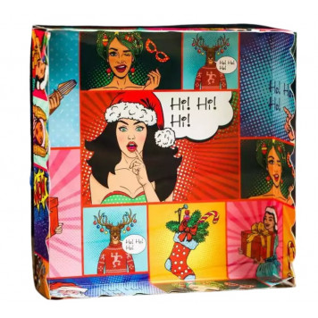 Коробочка для печенья "Pop-art НО!НО!НО!", 15 х 15 х 3 см