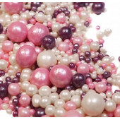 Посыпки рисовые Серебро, розовый, сиреневый, 100г