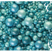 Посыпки рисовые Бирюза, голубой, тем. бирюза, 100г