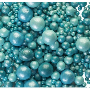 Посыпки рисовые Бирюза, голубой, тем. бирюза, 100г