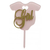 Топпер Girl золотой акрил рза161