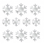 Набор топперов Снежинки серебро акрил нг60