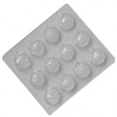 Форма для шоколада Новогодние шары (19) 30мм / 12шт