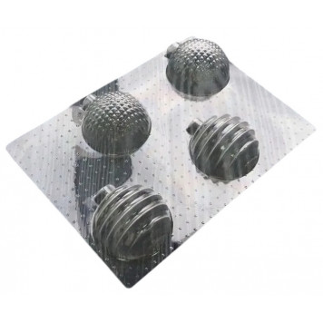 Форма для шоколада НОВОГОДНИЕ ШАРЫ (2) 5см / 4 шт