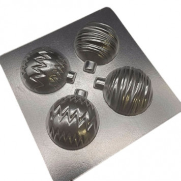 Форма для шоколада НОВОГОДНИЕ ШАРЫ (8) 5см / 4 шт