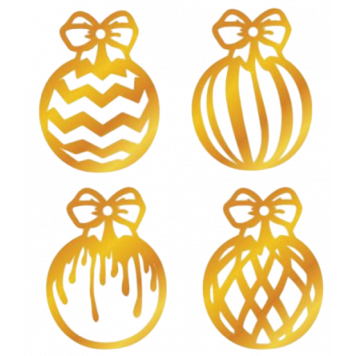 Набор топперов Елочные игрушки нг61