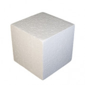 Фальшярус для торта квадратный 18см h20см, цвет белый