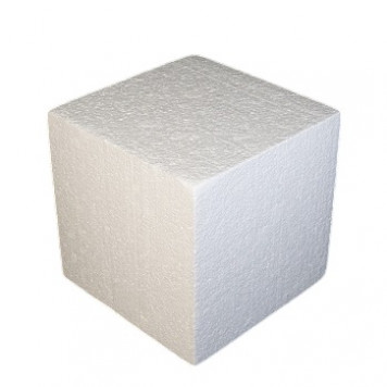 Фальшярус для торта квадратный 18см h20см, цвет белый