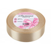 Лента атласная 25мм*20±1ярд(18м±1м) цветы серый АУ