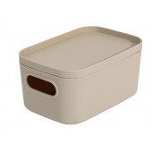Коробка с крышкой 0,65л 14х9,5х7см "Инфинити", цвет латте