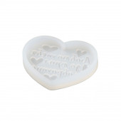 Силиконовая форма "Люблю тебя до луны и обратно" 8х6см, цвет прозрачный