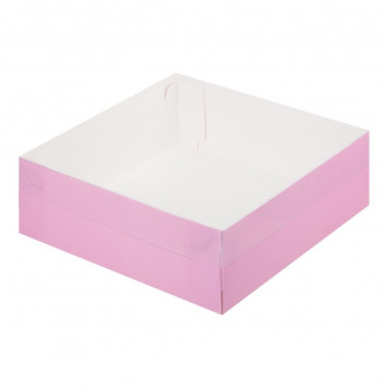 Коробка 20*20*7 с прозр.крышкой Розы