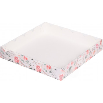 Коробка для пряников 15*15*3 Розы