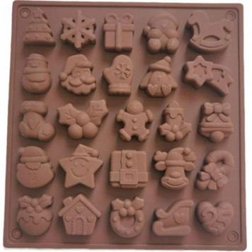 Форма Новогодняя 25 ячеек, силикон