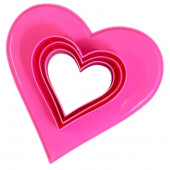 Вырубка для печенья Сердечки двухсторонние, 3шт