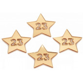 Набор топперов 23 февраля 4шт акрил золото лм30