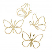 Топперы Бабочки золотой акрил 4шт зав35