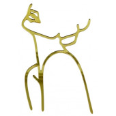 Топпер Силуэт лицо золотой акрил лс04