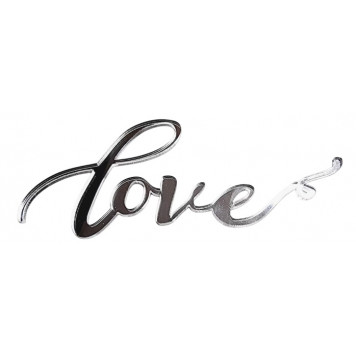 Бенто-топпер / Love В2 / акрил зеркальный серебро