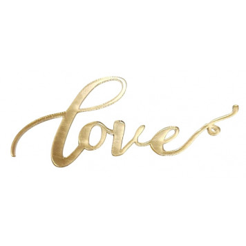 Бенто-топпер / Love В2 / акрил зеркальный золото