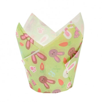 Форма для выпечки "Тюльпан", зайчики, 5 х 8 см