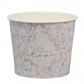 Стаканчик для цветов «All you need is love», 16,5 × 13.6 см